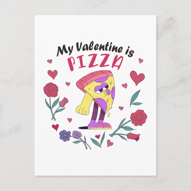 Mi San Valentín es una invitación a la pizza (Anverso)