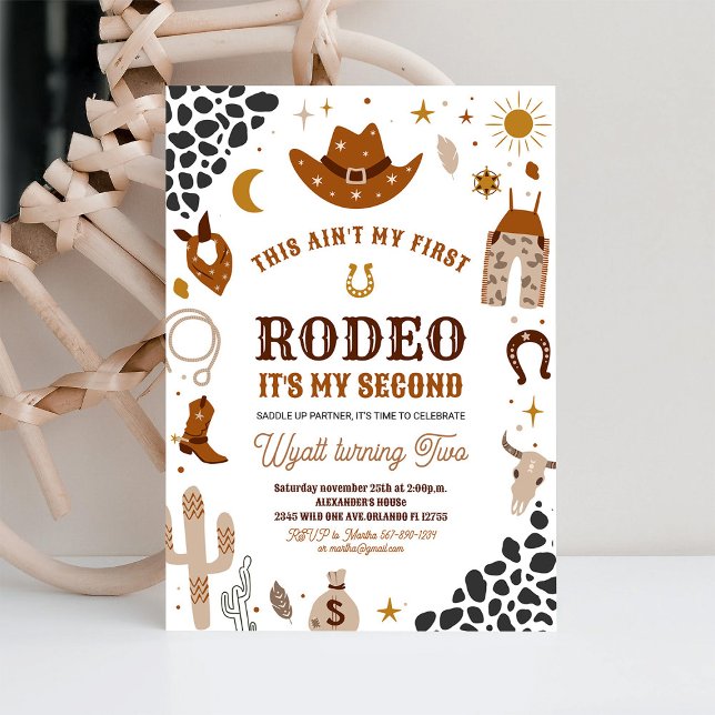 Mi Segundo Rodeo Invitación al Cumpleaños número 2 (Subido por el creador)