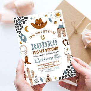 Mi Segundo Rodeo Invitación al Cumpleaños número 2