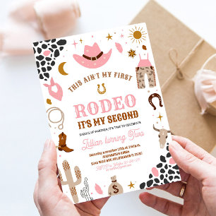 Mi Segundo Rodeo Invitación de Cumpleaños de Vaque