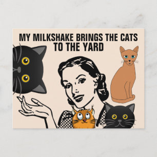 MI SHAKE LLEVA A LOS GATOS A LAS TARJETAS POSTCARD