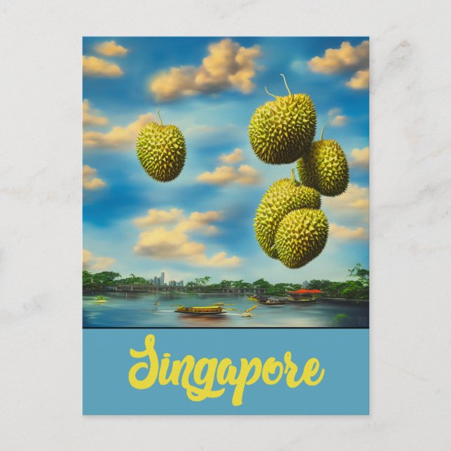 Mi Singapur - Postal de arte (Anverso)