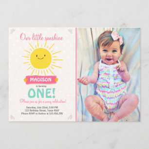 Mi sol Invitación a cumpleaños