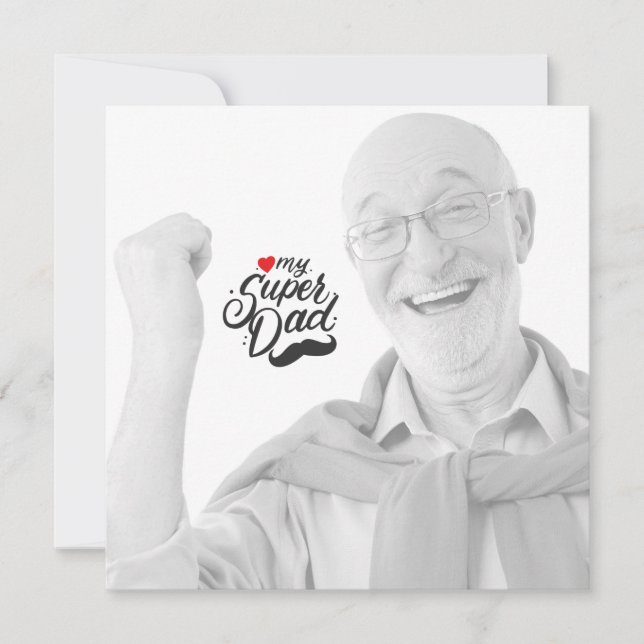 Mi superpapá, feliz día del padre, papá (Anverso)
