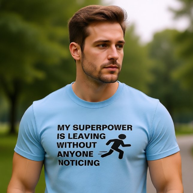 Mi superpoder deja graciosa camiseta introvertida (Subido por el creador)