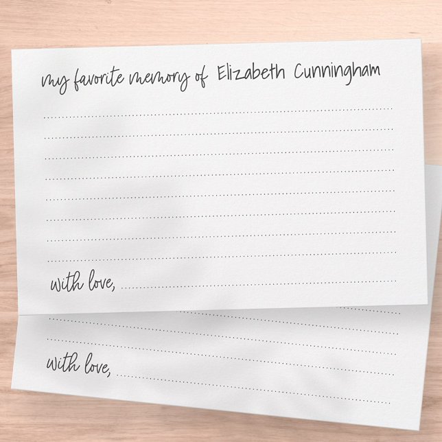 Mi tarjeta de asistencia moderna funeral de memori (Subido por el creador)