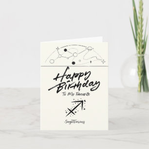 Mi Tarjeta de Cumpleaños Favorita Sagittarius Hear