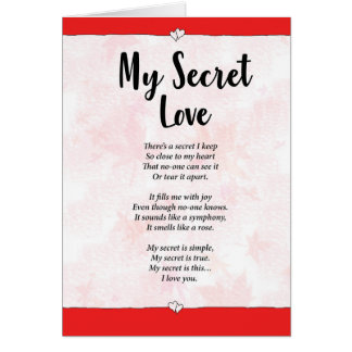 Mi tarjeta de felicitación secreta del amor