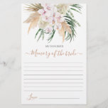 Mi tarjeta de memoria favorita de la novia<br><div class="desc">Pampas Grass Boho es mi recuerdo favorito de la tarjeta de novia</div>