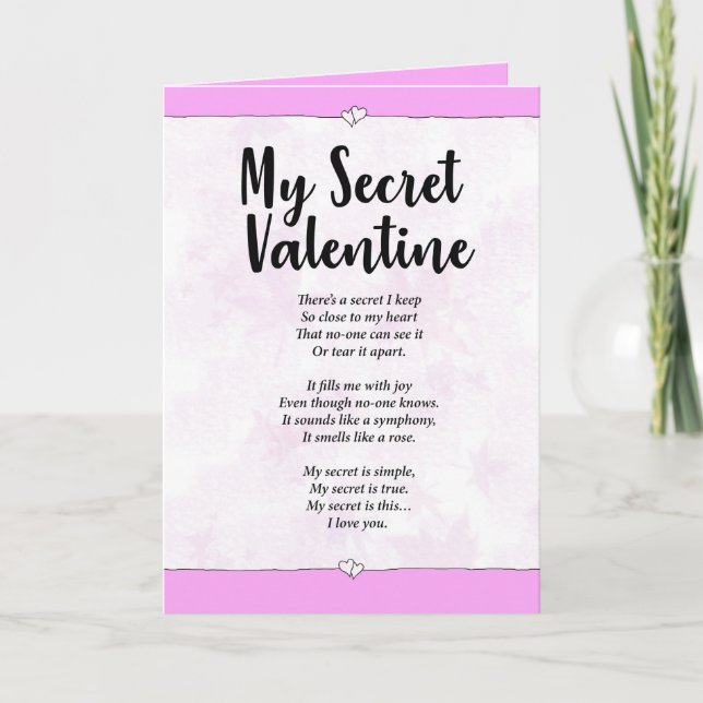 Mi tarjeta secreta de San Valentín (Anverso)