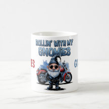 Mi Taza de Café de Gnomo de Motocicleta Divertida