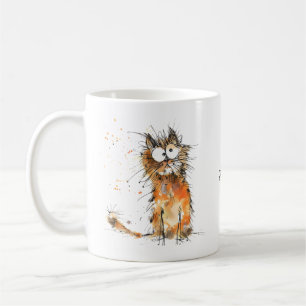 Mi Taza de la Cordura Naranja Gato Café Humor