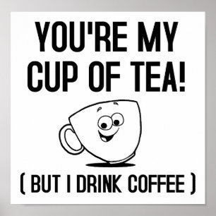Mi taza de té divertido póster