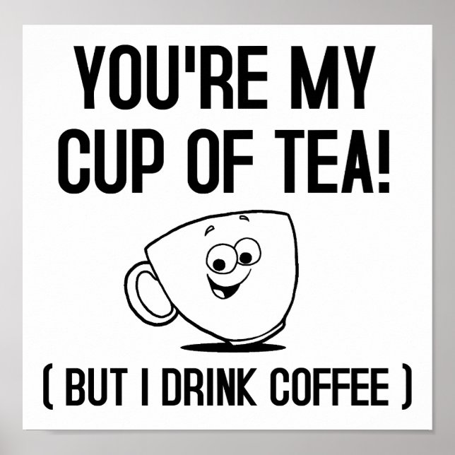Mi taza de té divertido póster (Frente)