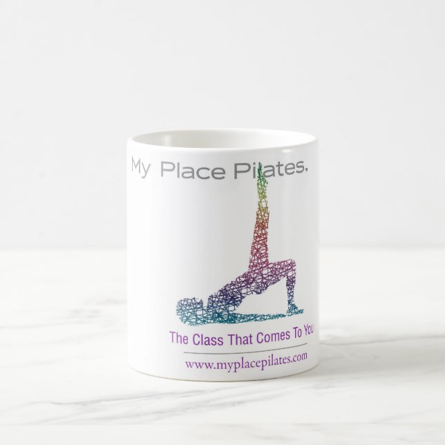 Mi taza del logotipo de Pilates del lugar (Centro)