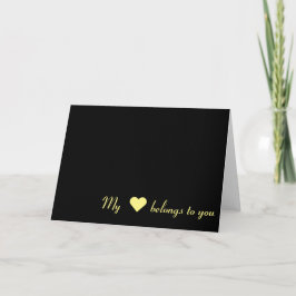 Mi ♥ te pertenece, tarjeta