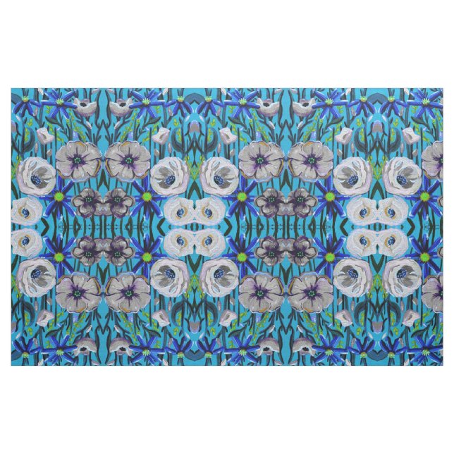 Mi tela de flores azules ("Cuarto gordo" (fat quarter))