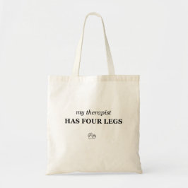 Mi terapeuta tiene cuatro patas divertida bolsa de