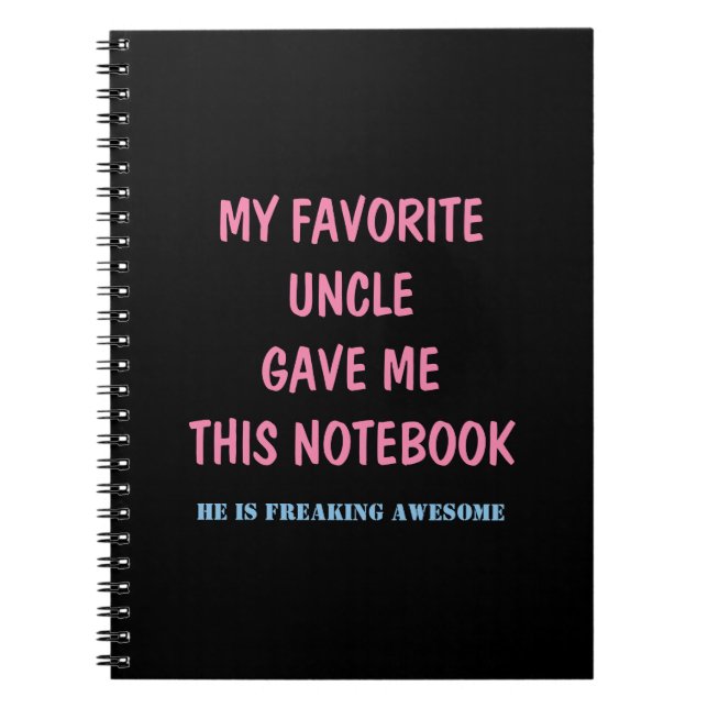 MI TÍO FAVORITO ME DIO ESTE CUADERNO (Frente)