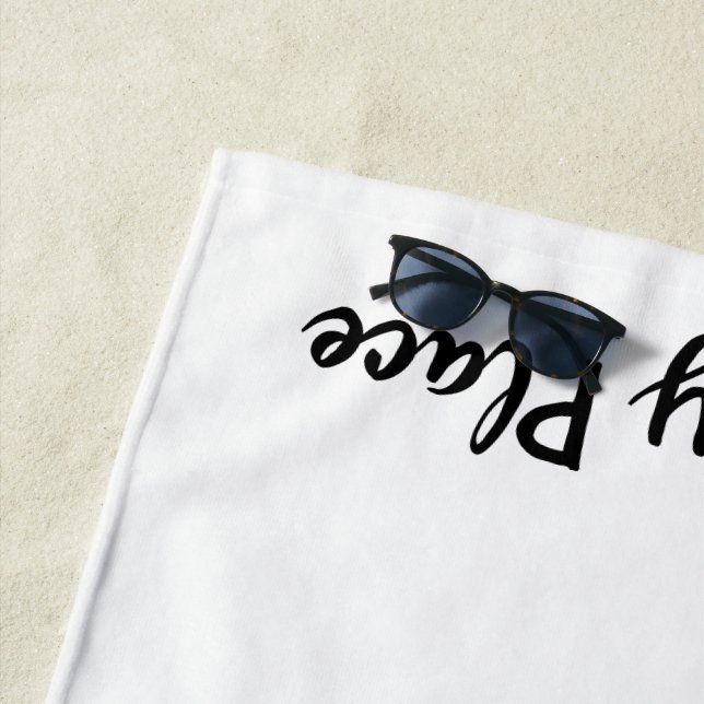 Mi toalla de playa feliz del lugar (In situ)