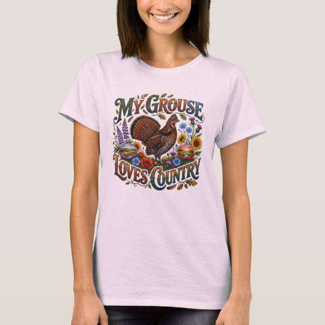 Mi urogallo ama la camiseta de campo (Anverso)
