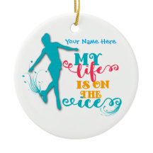Mi vida está en ornamento el hielo del patinaje