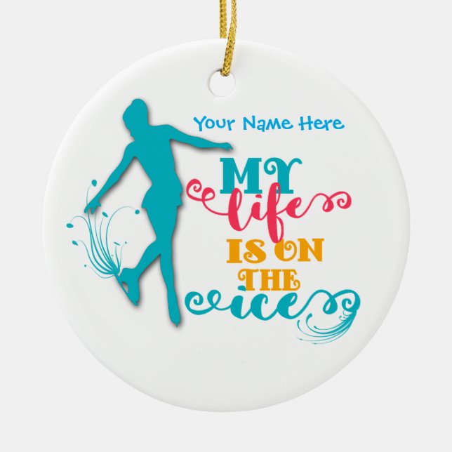 Mi vida está en ornamento el hielo del patinaje (Frente)