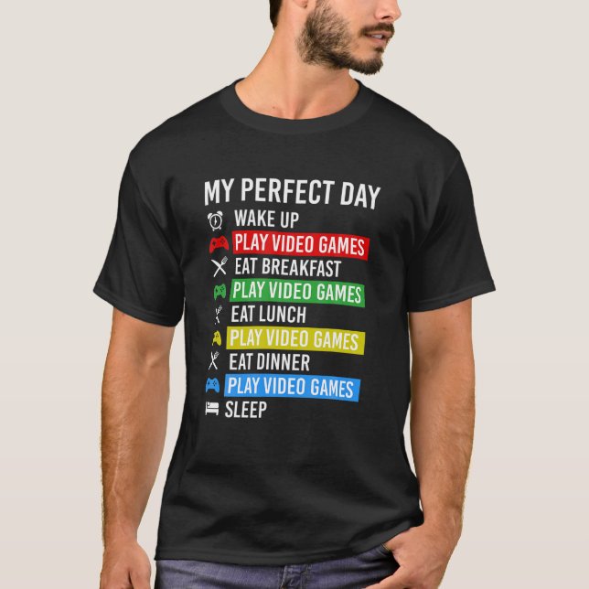 Mi Videojuegos Día Perfecto Jugar A La Camisa (Anverso)