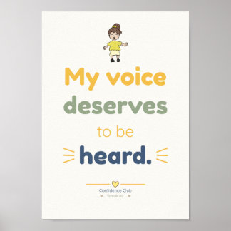 Mi Voz | Póster de Afirmación para Niños