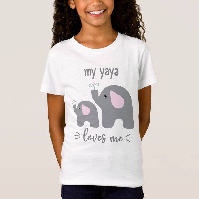 Mi yaya me ama - Camisa elefante para niños (Anverso)