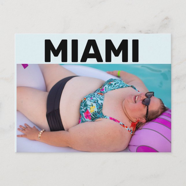 MIAMI BBW GRAN GRAN CHICA BIKINI EN Postales DE PL (Anverso)