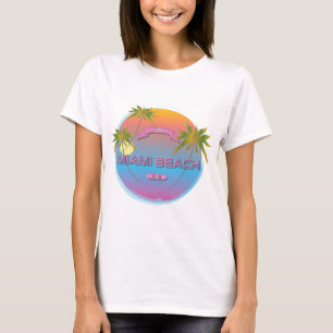 Miami-Beach Florida, camiseta tropical Guay T