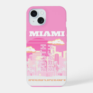 Miami Beach, Miami Travel Art, Preppy, Pink