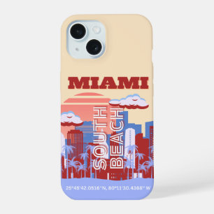 Miami Beach, Miami Travel Art, Retro