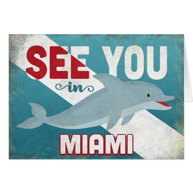 Miami Dolphin - Viaje retro vintage (Anverso (Horizontal))