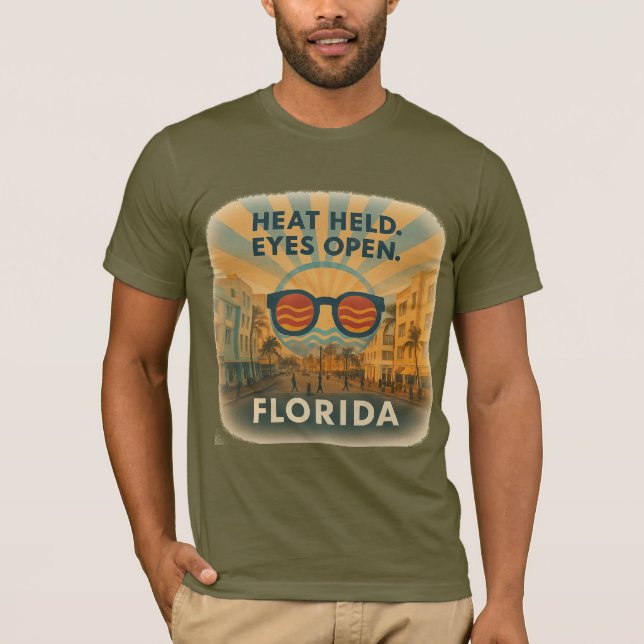 Miami Jersey Tee Heeld Ojos Abiertos Bella+Canvas (Anverso)