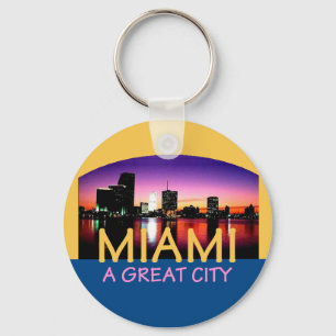 Miami la Florida un gran llavero de la ciudad