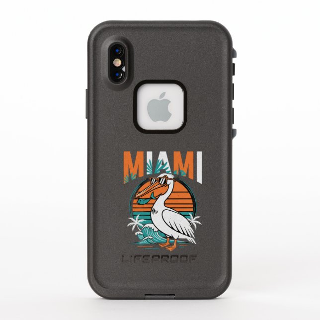 Miami Pelican Tropical Sunset Beach Design  (Reverso)