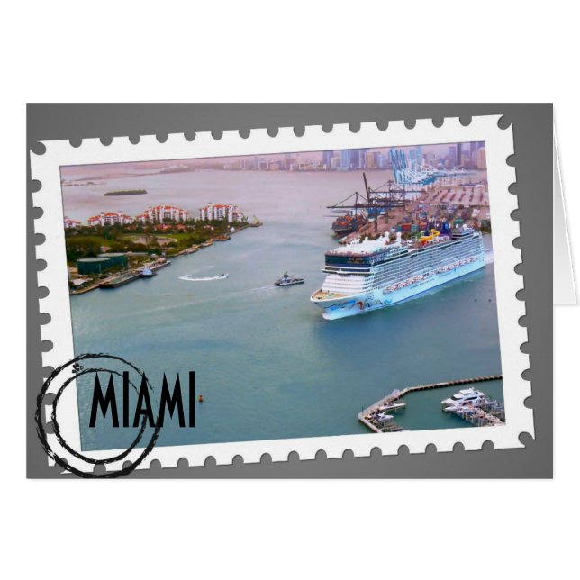 ~Miami~ TARJETA MIAMI, ¡PERSONALIZAR! (Anverso (Horizontal))