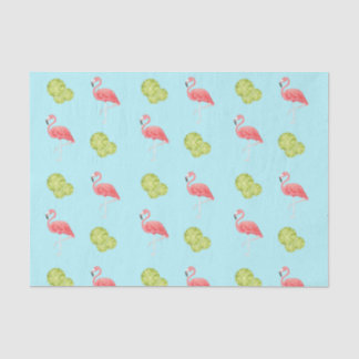 Miami Vibes Flamingo y limes Tejido Papel