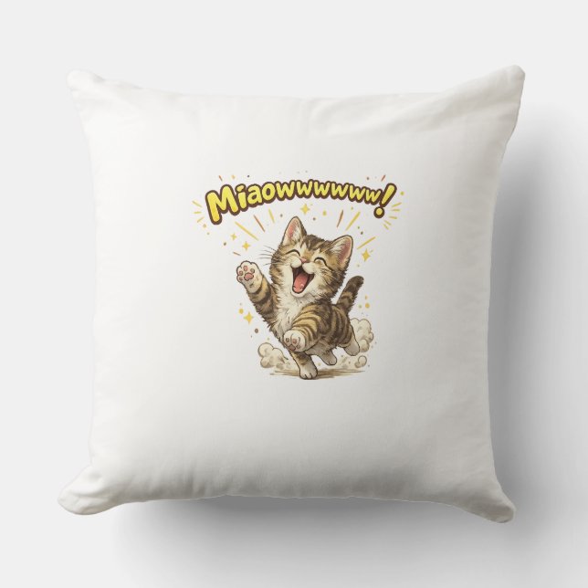 ¡Miaowwwww! | Almohada divertida para amantes de l (Anverso)