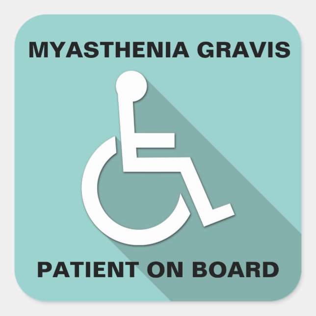 Miastenia Gravis PEGATINA de sensibilización (Anverso)