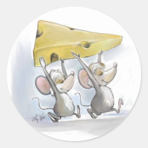 Mic & Mac Trayendo A Los Pegatinas De Queso