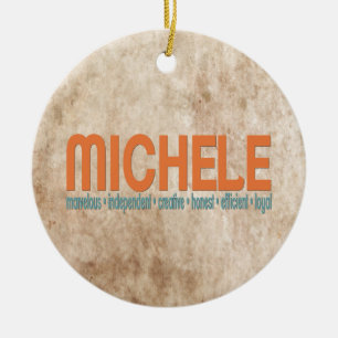 {Micaela} ornamento conocido del árbol de navidad