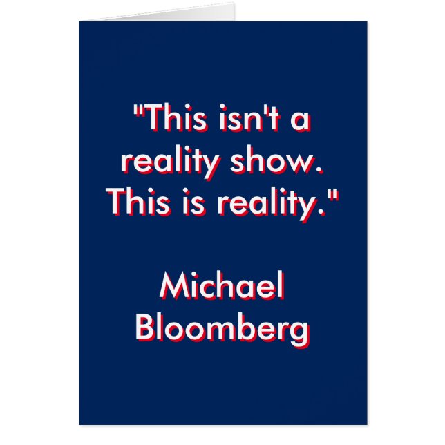 Michael Bloomberg 2016 (Frente)