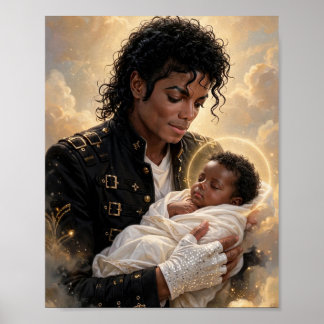 Michael Jackson Sosteniendo al Niño Jesús — Arte C