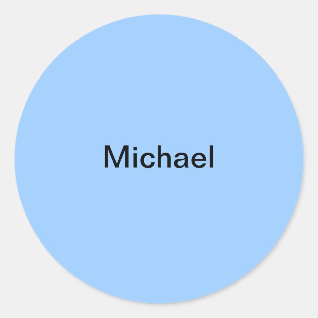 Michael Kids Nombre Pegatina Luz Azul Luz Personal (Anverso)