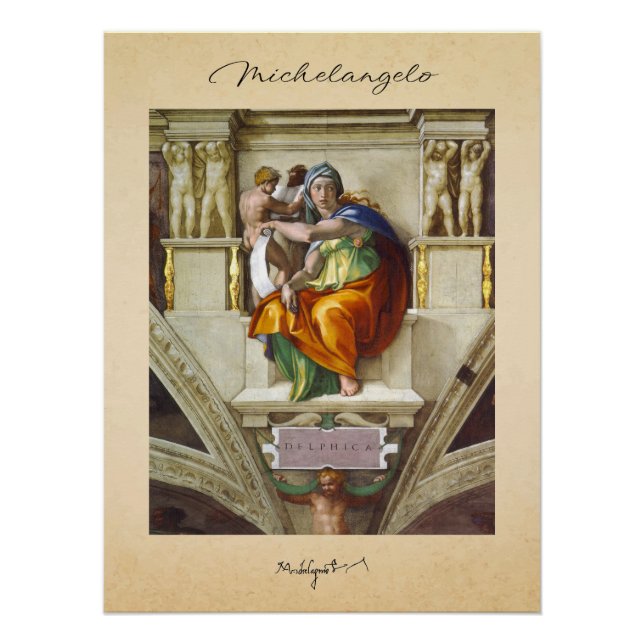 Michelangelo | Capilla Sixtina | Póster brillante (Anverso)