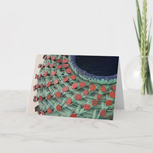 Michele Hament, cesta de aguja de pino pintado (Anverso)