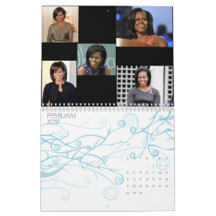 MICHELLE OBAMA, calendario AMERICANO DE LA PRIMERA